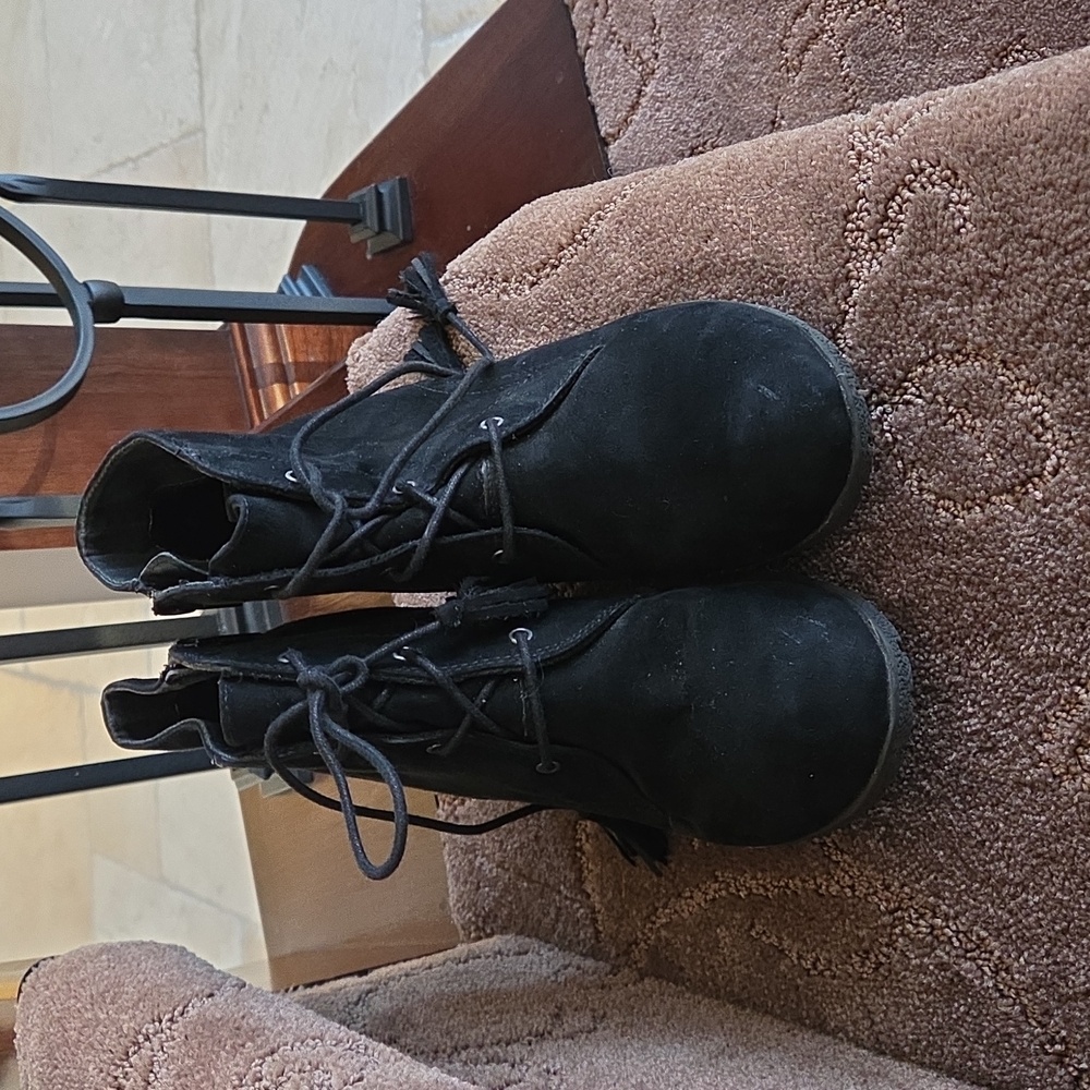 MIA Black Lace Up Boots